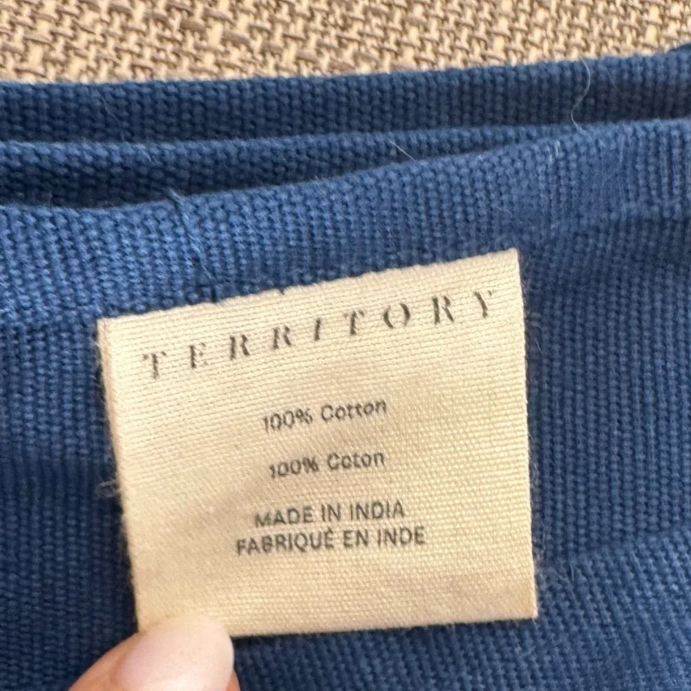 Territory X Alltrue Table Runner Navy Blue Cotton 18 x 70 - Picture 9 of 9